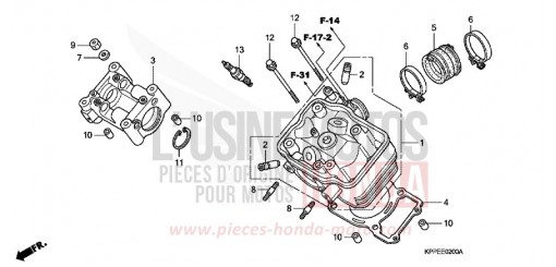 CULASSE (CBR125R/RS/RW5/RW6/RW8) CBR125RW5 de 2005